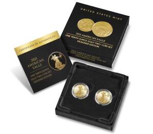American Eagle 2021 One-Tenth Ounce Gold Two-Coin Set Designer Edition - 21XK