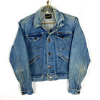 Vintage Wrangler Denim Jean Jacket Size 38 Blue Medium Wash 70s