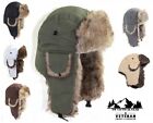 Aviator Ushanka Winter Faux Fur  Cap Ski Warm Trapper Hat with Ear-Flaps
