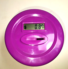 Purple Digital Piggy Bank Coin Savings Counter LCD Counting Money Jar