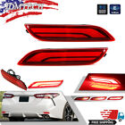 Red LED Bumper Reflector Tail Brake Signal Lamp Foglights For 18-24 Toyota Camry (For: 2021 Toyota Camry)