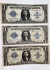 Lot Of 3 1923 $1 Silver Certificate Large Notes Fr237 (B)