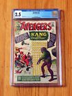 AVENGERS #8 CGC 2.5 G OW-WP 1964 1st Kang the Conqueror Loki Disney+