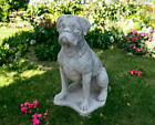 Large Boxer Statue Massive Dog Outdoor Figure Concrete Yard Boxer Memorial 20