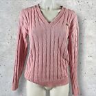 Vintage Lacoste Sweater Womens Small Pullover Cable Knit Chunky Made In USA C59