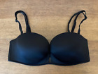 Victoria's Secret Black 36C Very Sexy Bombshell Push Up Add 2 Cup Strapless Bra