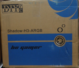 DIYPC Shadow-H3-ARGB ATX Mid Tower Case with 3 Pre-installed ARGB Fans, Black