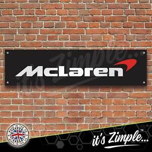 McLaren Logo Banner Garage Workshop Sign Printed PVC Trackside Display
