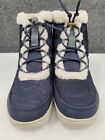 Ryka Snow Bound Boots Womens 9.5 M Lightweight Quilted Sherpa Lined Blue NEW