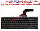 NEW For Asus X55 X55A X55C X55U X55VD X55X K53 K53U K53E K53H laptop keyboard US