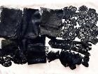 New ListingAntique Mixed Lot Black Lace Fabric, Trim & Edging