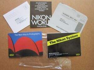 Original Camera Brochure Pack for Nikon FA, F2, F3  The Nikon Way of Photography