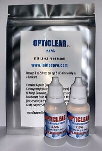 Cataract Eye Drops with 2.5% NAC, N-Acetylcarnosine 15ml Vial 2 pack!