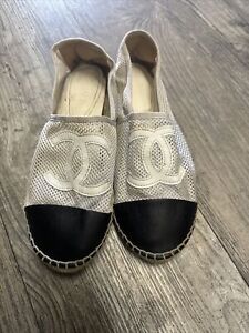 Chanel  Woven Espadrilles Flat Shoes USA 8