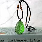 Natural Green Crystal Pendant Gem Moldavite Meteorite Impact Glass Necklace Gift