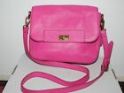 FOSSIL Women's Handbag Crossbody Purse Hot Pink Leather Medium Size Great