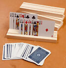 SET OF 2 HAND MADE WOODEN PLAYING CARD HOLDERS MADE FROM SELECT PINE