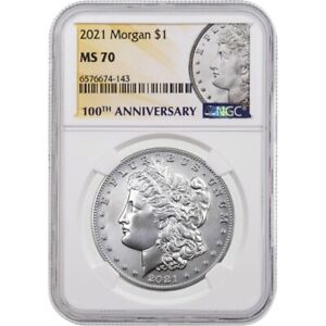 2021-P (MS70) Morgan Silver Dollar Coin NGC - Philadelphia
