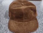 L L Bean Baseball Hat Cap Leather Suede Brown Adult Large Vintage 1980s USA