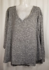 Women's Top Faded Glory V-Neck Lightweight Knit Classic Comfort Plus Size 4X