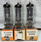 lot of 3- GE 6AQ5A Tubes NOS NIB Matched Results & Dates Tested Strong TV-7!