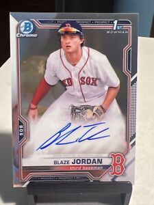 New Listing2021 Blaze Jordan Bowman Chrome 1st Prospect Auto Autograph Red Sox CPA-BJ