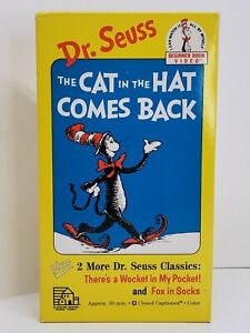 Dr Seuss The cat In The Hat comes Back (VHS,1989) Plus 2 More Classics