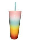 Starbucks Rainbow Ombre Stainless Steel Tumbler Cup 24oz Summer 2019 Pride