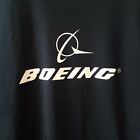 Vintage Boeing Aviation Airplanes Logo T-Shirt Size Medium Murina Navy Blue C4