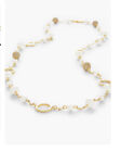 NWT TALBOTS CLASSIC IVORY PEARL/GOLD CONVERTIBLE NECKLACE