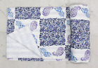 Hand Block Print Quilt Kantha Bedspread Handmade 100%Cotton Blanket Queen Throw