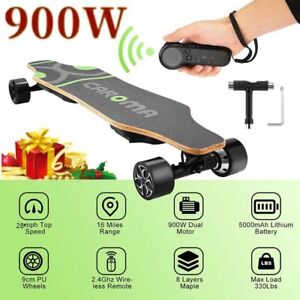 Electric Skateboard Complete Longboard 900W Dual Motor with Wireless Remote USA