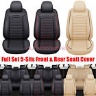 Leather Seat Covers Full Set 5-Sits Front & Rear Cushion Accessories For TOYOTA (For: 1994 Toyota Pickup Base 2.4L)
