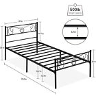 Twin/Full/Queen/King Size Bed Frame Metal Platform with Headboard & Footboard