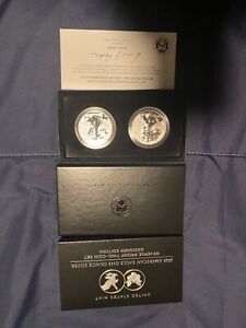 U.S. Mint American Eagle 2021 One Ounce Silver Reverse Proof Two-Coin Set - (...