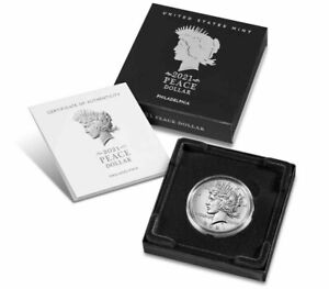 2021 P Peace Silver Dollar - Privy Mint BU UNC MS ~ Box COA Rare