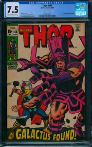 Thor #168 ⭐ CGC 7.5 ⭐ Galactus Origin Begins Kirby Mighty Thor Marvel Comic 1968
