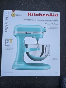 Brand New Sealed Kitchen Aid Pro 5 Plus Mixer - Ice Blue - KV25G0XAQ