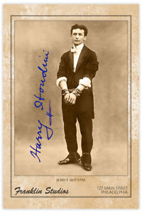HARRY HOUDINI Magician Escape Artist Debunker Photograph A+ Reprint Cabinet Card