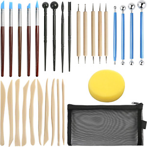 Polymer Clay Tools, 30PC Modeling Clay Tools, Ceramics Clay Sculpting Kit, Air D