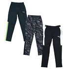 Puma Mens Track Pants Athletic Gym Pockets Contrast-Panel Logo New