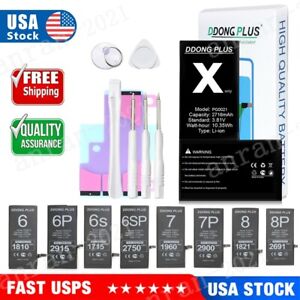 Internal Li-ion Battery Replacement For iPhone 6 6s Plus 7 8 Plus X Tool Kit USA