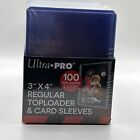 Ultra Pro 3X4 Regular Toploaders 35pt Point Package of 100 WITH Card Sleeves