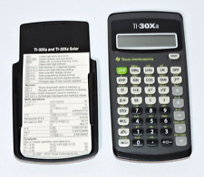 Texas Instruments TI-30Xa Scientific Calculator Grey & Black w/ Cover & Insert