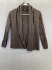 Theory Women's Cardigan Sweater Open Front Brown Size Small 100% Cashmere