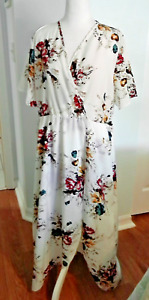 light floral design high/low dress.  size 4X (SZ 20)