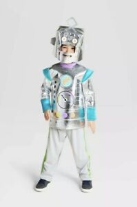 Hyde & Eek Kids Robot Outfit L Large Costume Halloween Silver New NWT