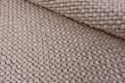 Hand Woven, Basketweave chunky Wool, Beige Area Rug. Available in Many Sizes