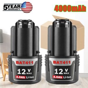 2X 4.0Ah LI-LON 12V Battery For Bosch BAT411 BAT420 BAT412A BAT411A 2607336014