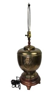New ListingMid century Retro vintage Brass table Lamps Urn style with gargoyles handles